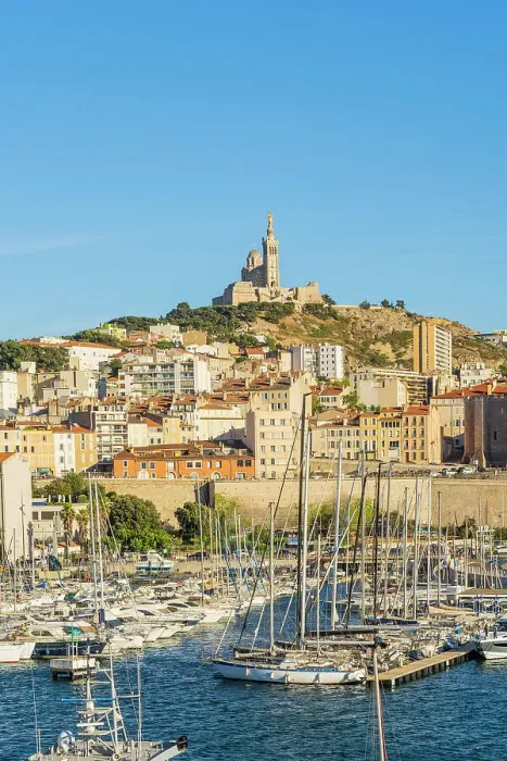 Framed Print : Vieux Port looking towards Notre-Dame de la Garde, Marseille, Provence Alpes Cote d'Azur, Bouches du Rhone, France Framed Print : Vieux Port looking towards Notre-Dame de la Garde, Marseille, Provence Alpes Cote d'Azur, Bouches du Rhone, France