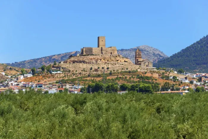 Framed Print : View at Alcaudete with castle, Andalusia, Spain Framed Print : View at Alcaudete with castle, Andalusia, Spain