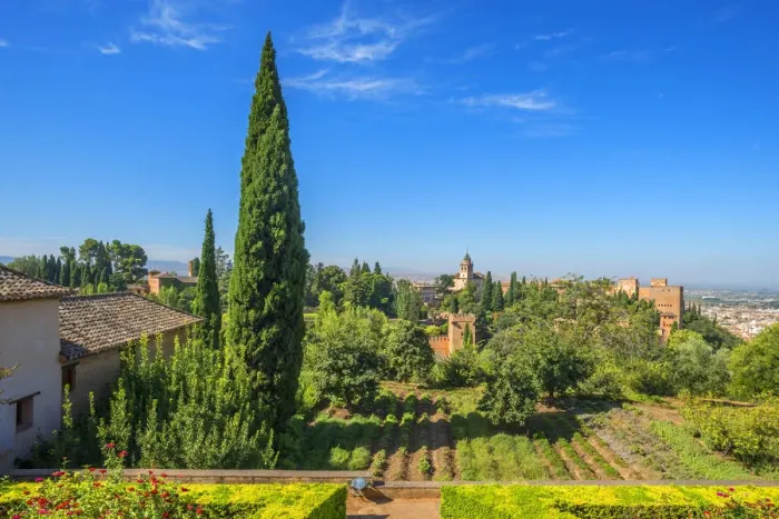 Framed Print : View at the Alhambra from the Generalife gardens, UNESCO World Heritage Site, Granada Framed Print : View at the Alhambra from the Generalife gardens, UNESCO World Heritage Site, Granada