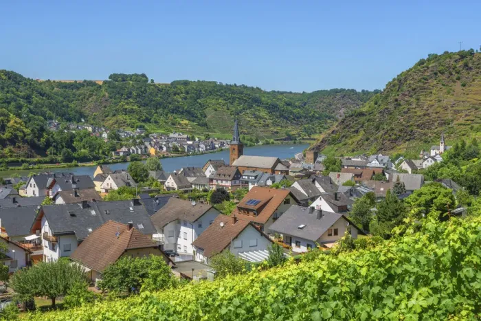 Framed Print : View at Alken, Mosel Valley, Rhineland-Palatinate, Germany Framed Print : View at Alken, Mosel Valley, Rhineland-Palatinate, Germany