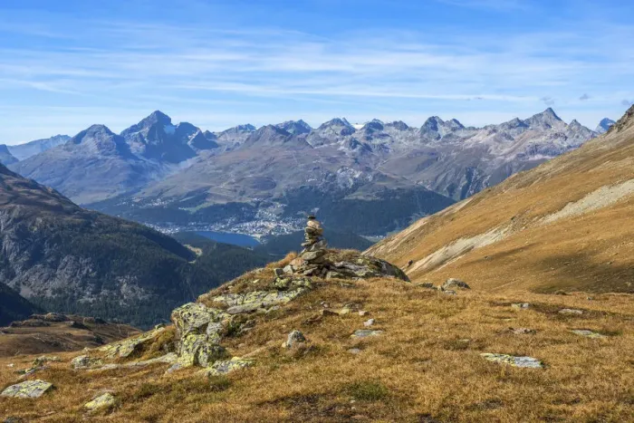 Framed Print : View from Alp Languard at St. Moritz, Pontresina, Upper Engadin, Grisons (Graubunden), Switzerland Framed Print : View from Alp Languard at St. Moritz, Pontresina, Upper Engadin, Grisons (Graubunden), Switzerland