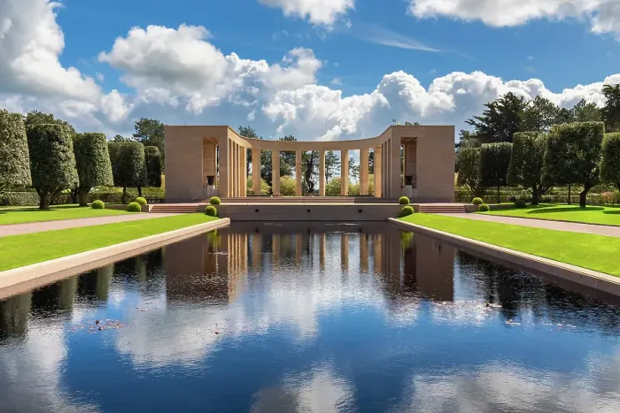 Framed Print : View of the american cemetery at Omaha beach. Colleville-sur-mer, Normandy, France Framed Print : View of the american cemetery at Omaha beach. Colleville-sur-mer, Normandy, France