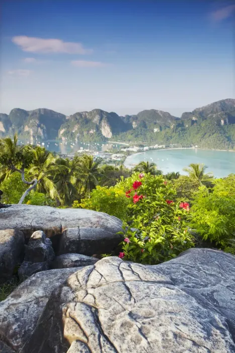 Framed Print : View of Ao Ton Sai and Ao Lo Dalam beaches, Ko Phi Phi Don, Thailand Framed Print : View of Ao Ton Sai and Ao Lo Dalam beaches, Ko Phi Phi Don, Thailand