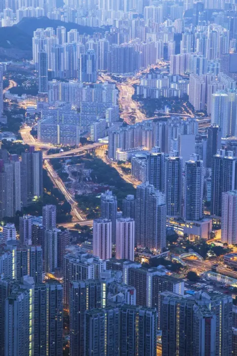 Framed Print : View of apartment blocks, Kowloon, Hong Kong Framed Print : View of apartment blocks, Kowloon, Hong Kong