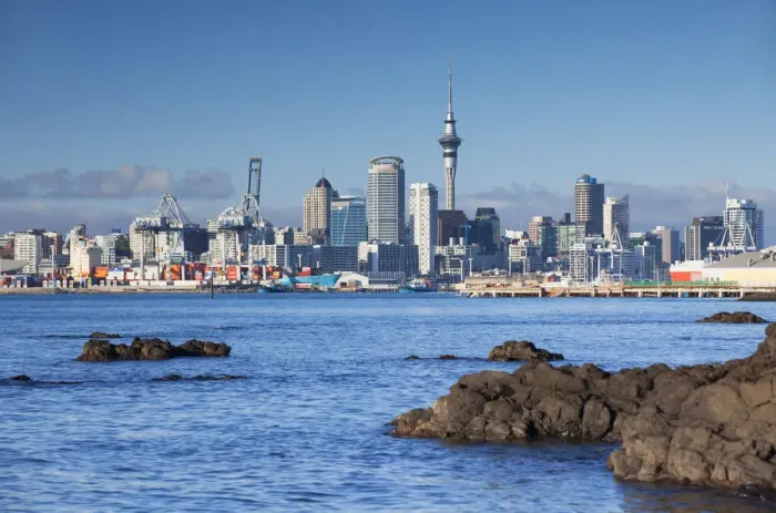 Framed Print : View of Auckland skyline, Auckland, North Island, New Zealand Framed Print : View of Auckland skyline, Auckland, North Island, New Zealand