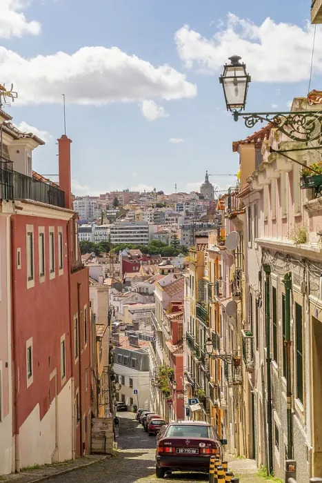 Framed Print : The view from Bairro Alto, Lisbon, Portugal, Europe