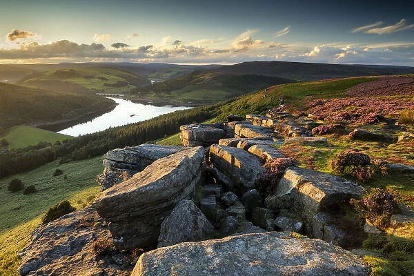 View from Bamford Edge, Peak District National Park, Derbyshire, England