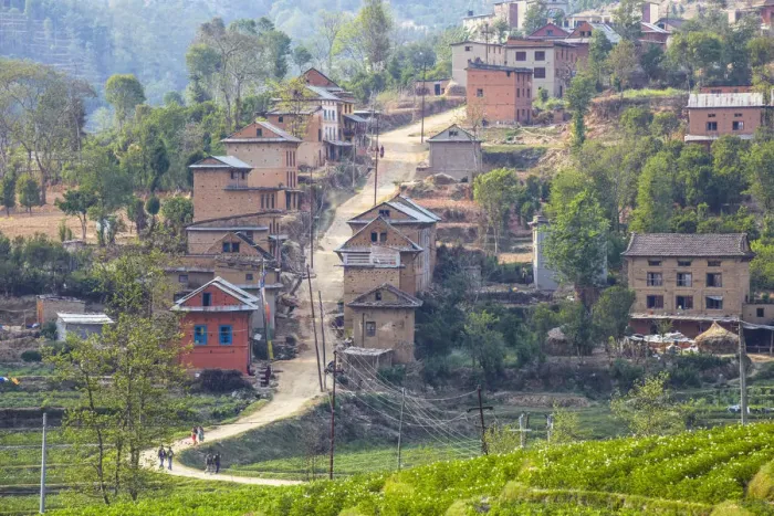 Framed Print : View of Batase, Kathmandu Valley, Nepal Framed Print : View of Batase, Kathmandu Valley, Nepal