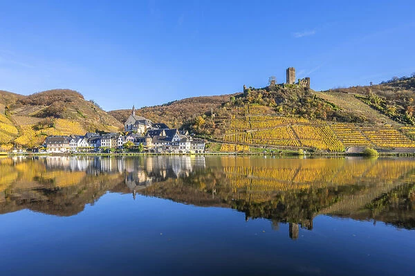 View at Beilstein, Mosel valley, Hunsruck, Rhineland-Palatinate, Germany