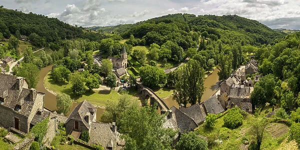 View Over Belcastel, Occitanie, France