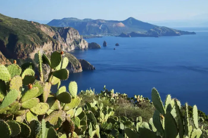 Framed Print : View from Belvedere Quattrocchi, Lipari, Aeolian Islands, UNESCO World Heritage Site Framed Print : View from Belvedere Quattrocchi, Lipari, Aeolian Islands, UNESCO World Heritage Site