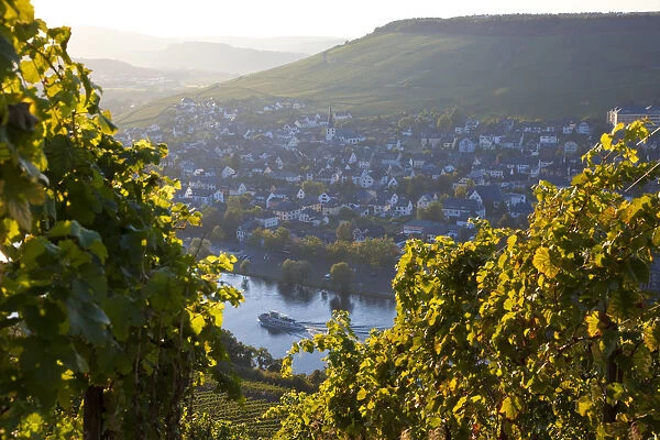 View over Bernkastel-Kues & Mosel River, Rhineland-Palatinate, Germany