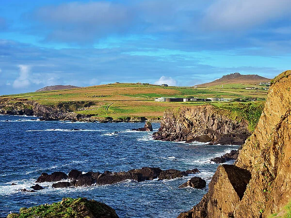 View towards The Blasket Centre, Dunquin, Dingle Peninsula, County Kerry, Ireland