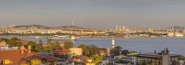 View across the Bosphorus to the Asian side, Istanbul, Turkey