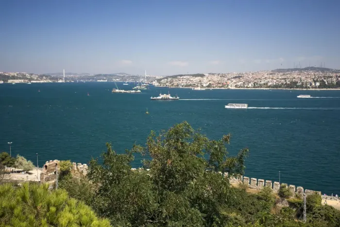 Framed Print : View of the Bosphorus from Topkapi Palace, Istanbul, Turkey Framed Print : View of the Bosphorus from Topkapi Palace, Istanbul, Turkey