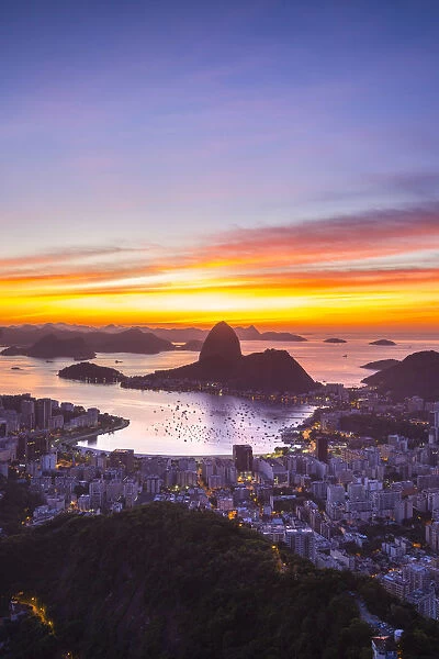 View over Botafogo Bay and the Sugar Loaf, Rio de Janeiro, Brazil