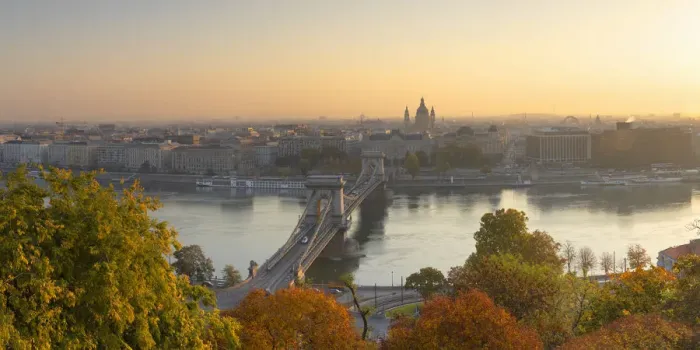 Framed Print : View of Budapest at sunrise, Budapest, Hungary Framed Print : View of Budapest at sunrise, Budapest, Hungary