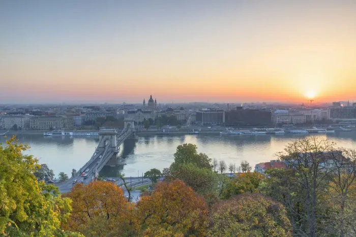 Framed Print : View of Budapest at sunrise, Budapest, Hungary Framed Print : View of Budapest at sunrise, Budapest, Hungary