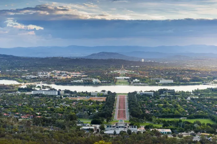 Framed Print : View of Canberra from Mt Canberra, Australian Capital Territory, Australia Framed Print : View of Canberra from Mt Canberra, Australian Capital Territory, Australia