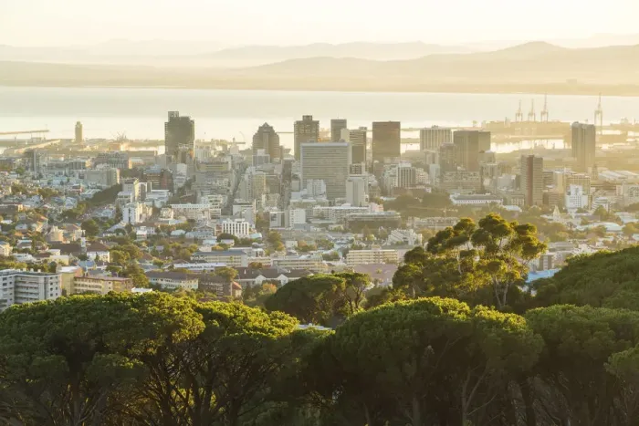 Framed Print : View over Cape Town & Financial District, Western Cape, South Africa Framed Print : View over Cape Town & Financial District, Western Cape, South Africa