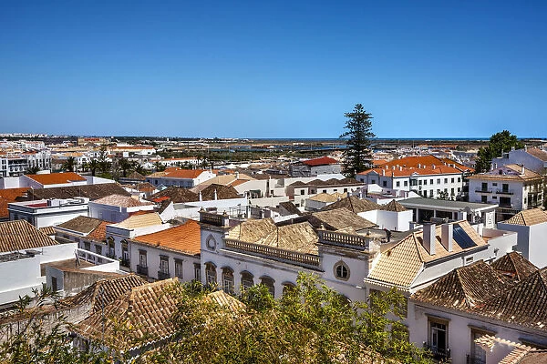 View from castle over Tavira, Algarve, Portugal