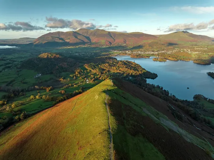 Framed Print : View from Cat Bells. Lake District, Cumbria, England, UK