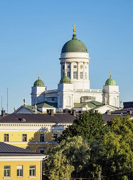 View towards the Cathedral, Helsinki, Uusimaa County, Finland