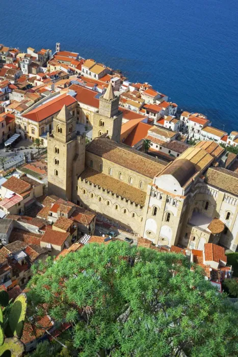 Framed Print : Top view of Cefalu, Cefalu, Sicily, Italy, Europe Framed Print : Top view of Cefalu, Cefalu, Sicily, Italy, Europe