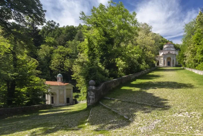 Framed Print : View of the chapels and the sacred way of Sacro Monte di Varese, Unesco World Heritage Framed Print : View of the chapels and the sacred way of Sacro Monte di Varese, Unesco World Heritage
