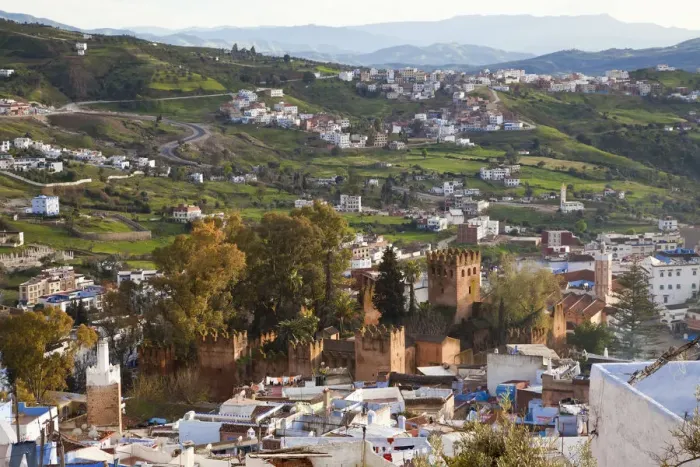 Framed Print : View over Chefchaouen, Morocco Framed Print : View over Chefchaouen, Morocco