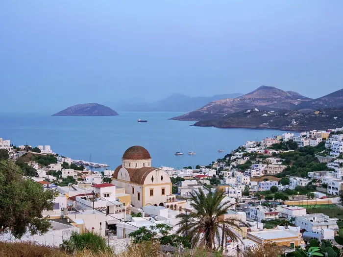 Framed Print : View towards the Church of Christ and Pandeli Bay at dusk, Platanos, Agia Marina, Leros Island, Dodecanese, Greece Framed Print : View towards the Church of Christ and Pandeli Bay at dusk, Platanos, Agia Marina, Leros Island, Dodecanese, Greece