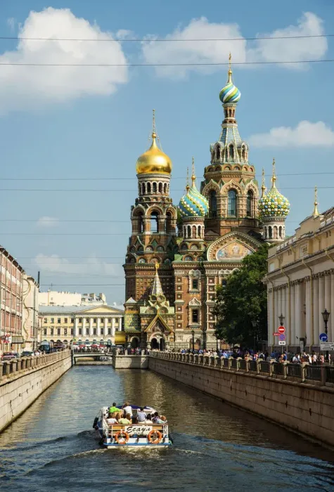 Framed Print : A view towards the Church of the Savior on Spilled Blood, Saint Petersburg, Russia
