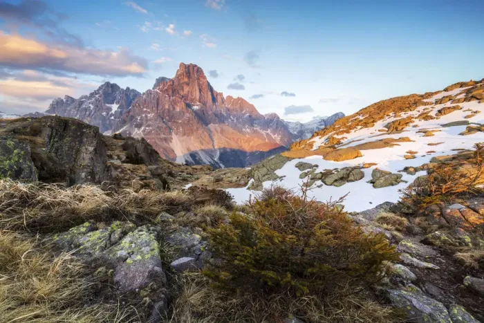 Framed Print : A view of Cimon della Pala from Cavallazza, Passo Rolle, Trento, Trentino Alto Adige