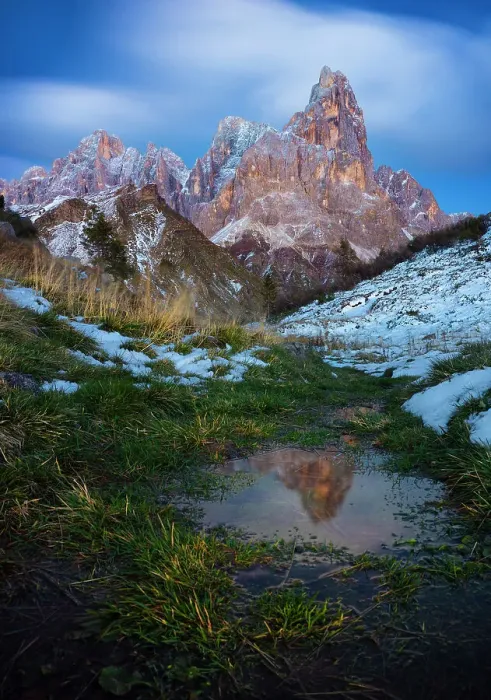 Framed Print : A view of Cimon della Pala from Cavallazza at twilight, Passo Rolle, Trento, Trentino Alto Adige, Italy, Southern Europe Framed Print : A view of Cimon della Pala from Cavallazza at twilight, Passo Rolle, Trento, Trentino Alto Adige, Italy, Southern Europe