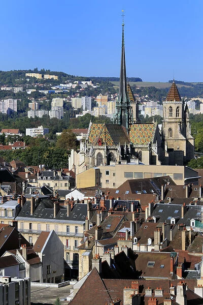 View of city from Philippe le Bon Tower, Dijon, Ca'te-d Or departement, Burgundy