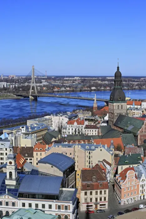 Framed Print : View of city from St. Peters Church, Riga, Latvia Framed Print : View of city from St. Peters Church, Riga, Latvia