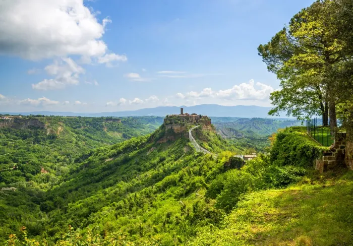 Framed Print : View at Civita di Bagnoregio, Viterbo, Lazio, Italy