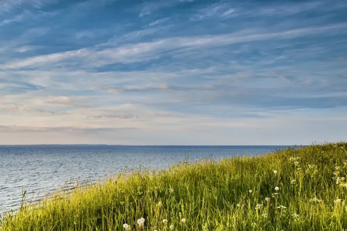 Framed Print : View from cliff Brodtener Ufer towards sea, Niendorf, Baltic coast, Schleswig-Holstein Framed Print : View from cliff Brodtener Ufer towards sea, Niendorf, Baltic coast, Schleswig-Holstein