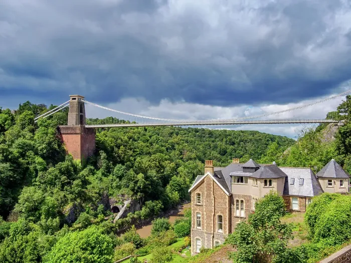 Framed Print : View towards the Clifton Suspension Bridge, Bristol, England, United Kingdom Framed Print : View towards the Clifton Suspension Bridge, Bristol, England, United Kingdom