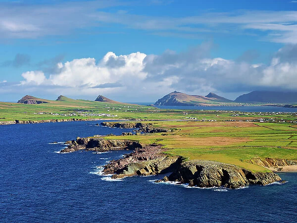 View from Clogher Head towards Three Sisters, Dingle Peninsula, County Kerry, Ireland