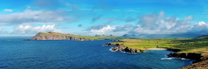 Framed Print : View from Clogher Head towards Sybil Head and Three Sisters, Dingle Peninsula, County Kerry, Ireland