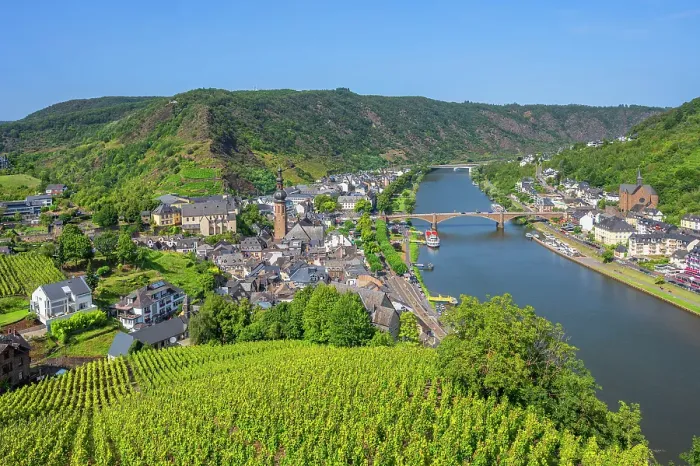 Framed Print : View from Cochem castle at Cochem, Mosel valley, Rhineland-Palatinate, Germany Framed Print : View from Cochem castle at Cochem, Mosel valley, Rhineland-Palatinate, Germany