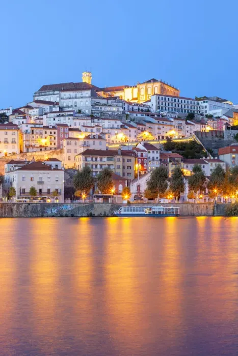 Framed Print : View of Coimbra ol town and Mondego River at dusk. Coimbra, Coimbra district Framed Print : View of Coimbra ol town and Mondego River at dusk. Coimbra, Coimbra district