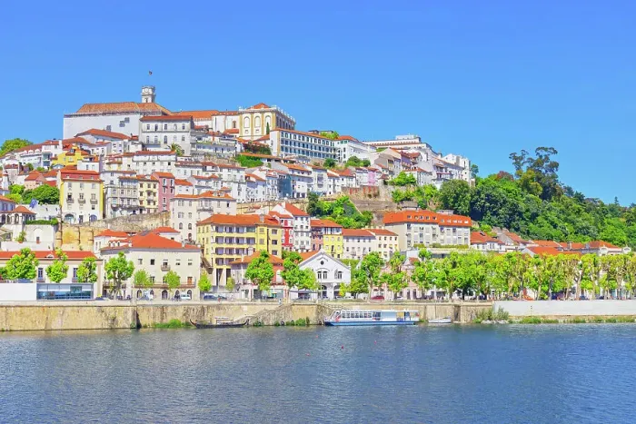 Framed Print : View of Coimbra old town and Mondego River, Coimbra, Coimbra district, Centro Region, Portugal Framed Print : View of Coimbra old town and Mondego River, Coimbra, Coimbra district, Centro Region, Portugal
