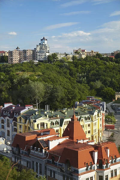 View of colourful new houses, Podil, KIev, Ukraine