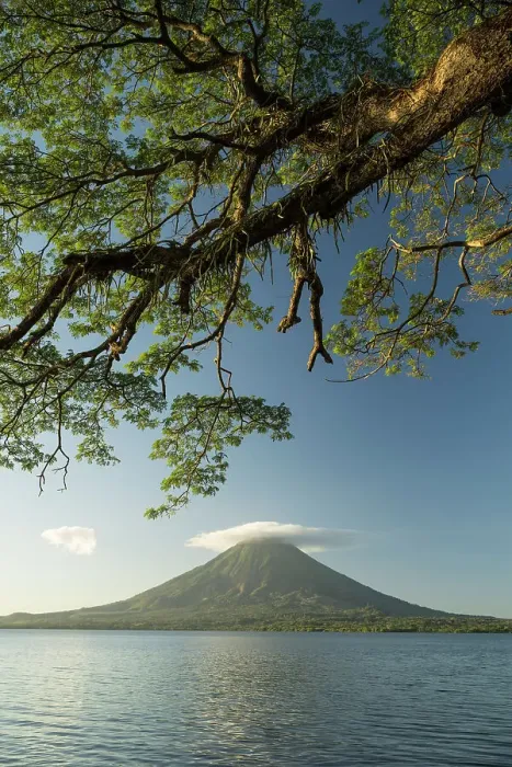 Framed Print : View of Concepcion Volcano at sunset, Ometepe Island, Rivas State, Nicaragua, Central America Framed Print : View of Concepcion Volcano at sunset, Ometepe Island, Rivas State, Nicaragua, Central America
