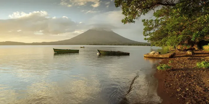 Framed Print : View of Concepcion Volcano at sunset, Ometepe Island, Rivas State, Nicaragua, Central America Framed Print : View of Concepcion Volcano at sunset, Ometepe Island, Rivas State, Nicaragua, Central America