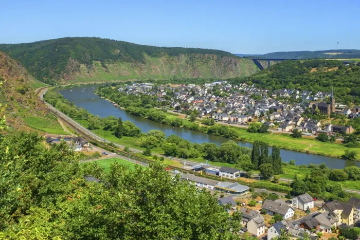 Framed Print : View at Dieblich, Mosel Valley, Rhineland-Palatinate, Germany