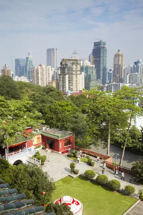 Framed Print : View of downtown Guangzhou from Zhenhai Tower, Yuexui Park, Guangzhou, Guangdong Province Framed Print : View of downtown Guangzhou from Zhenhai Tower, Yuexui Park, Guangzhou, Guangdong Province