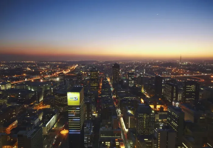 Framed Print : View of downtown Johannesburg at sunset, Gauteng, South Africa Framed Print : View of downtown Johannesburg at sunset, Gauteng, South Africa